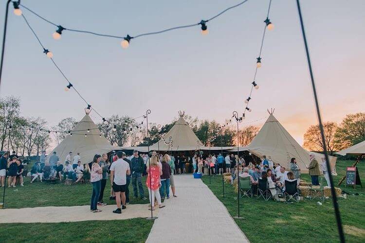 Spring party tipis