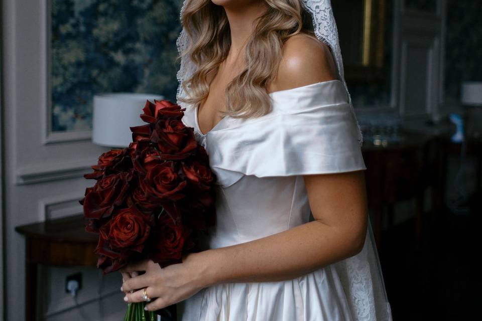 Real Bride Bespoke dress/Veil
