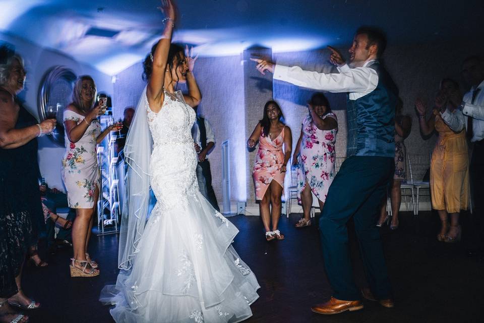 Newlyweds on the dance floor