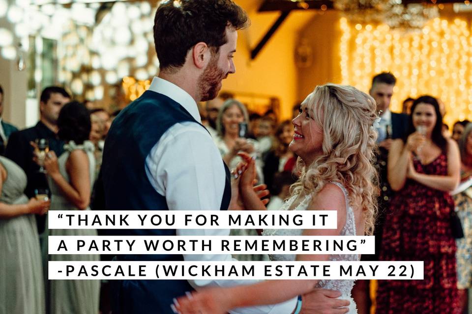 Wickham Estate Wedding DJ