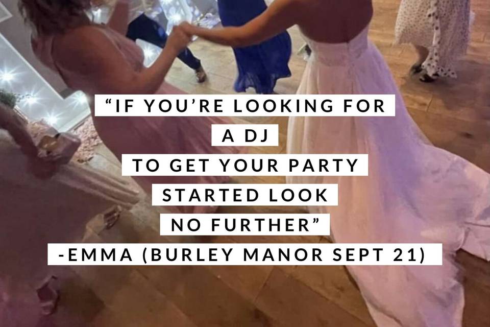 Burley Manor Wedding DJ