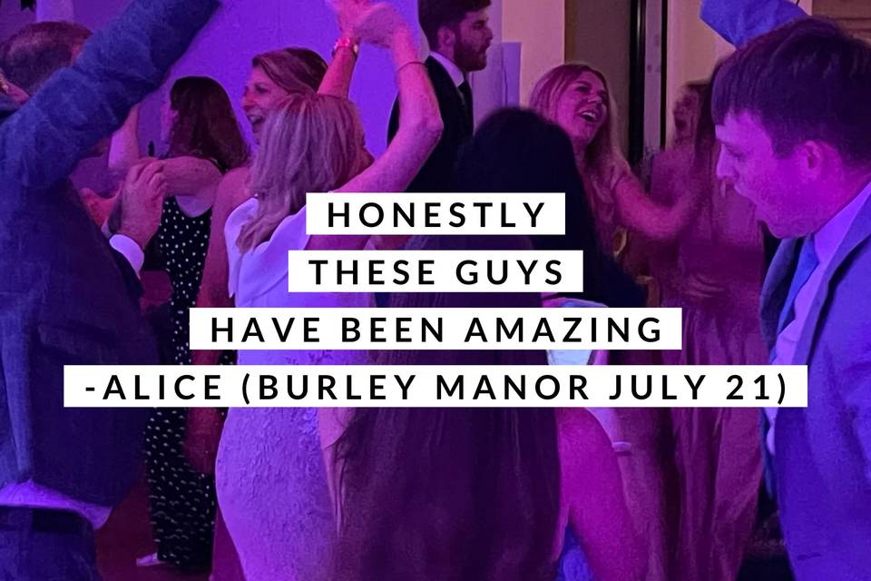 Burley Manor Wedding DJ