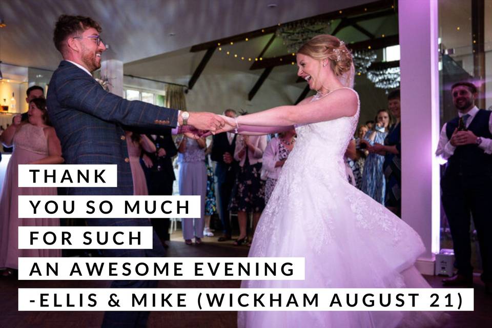 Wickham Vineyard Wedding DJ