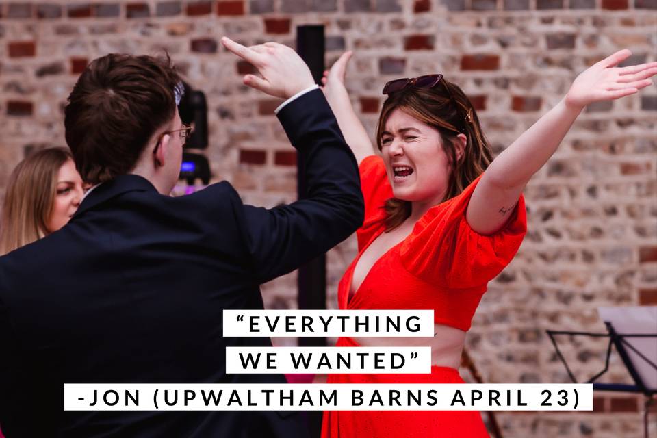 Upwaltham Barns Wedding DJ
