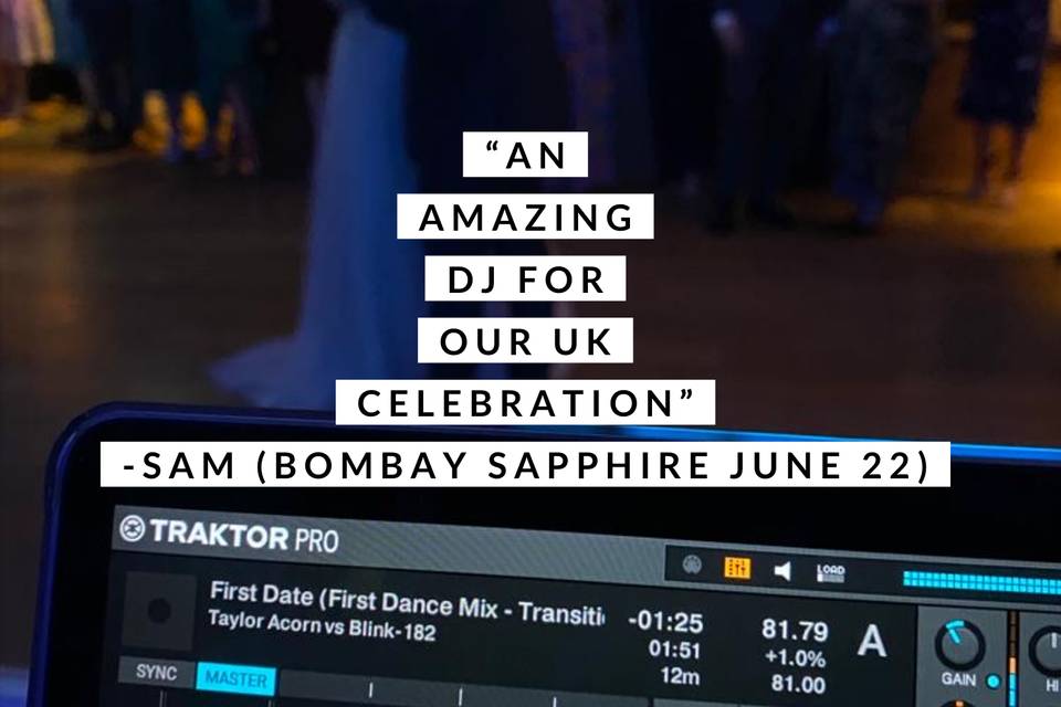 Bombay Sapphire Wedding DJ