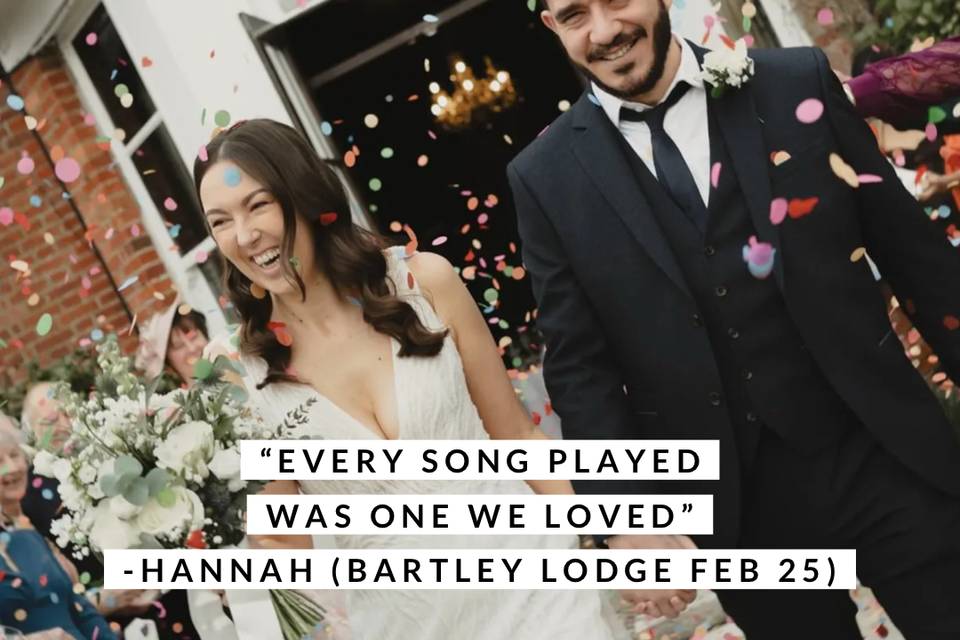 Bartley Lodge Wedding DJ