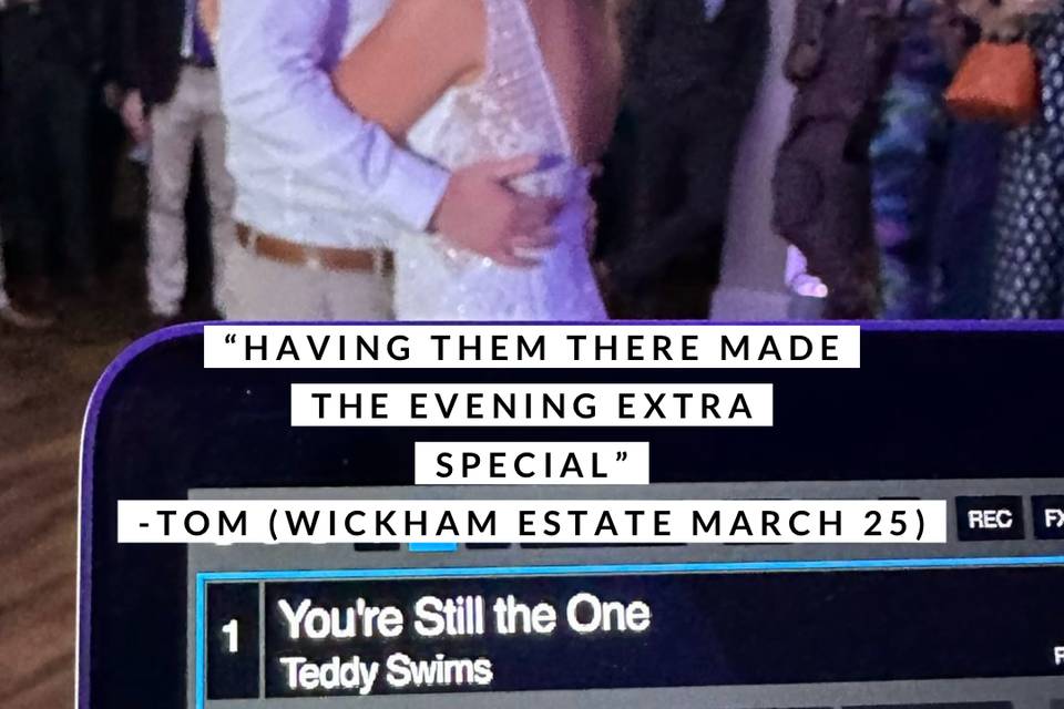 Wickham Estate Wedding DJ