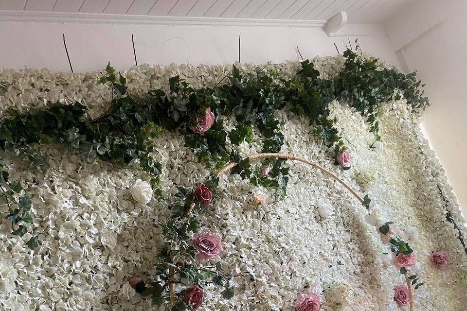 Our Floral hoop & Flower Wall