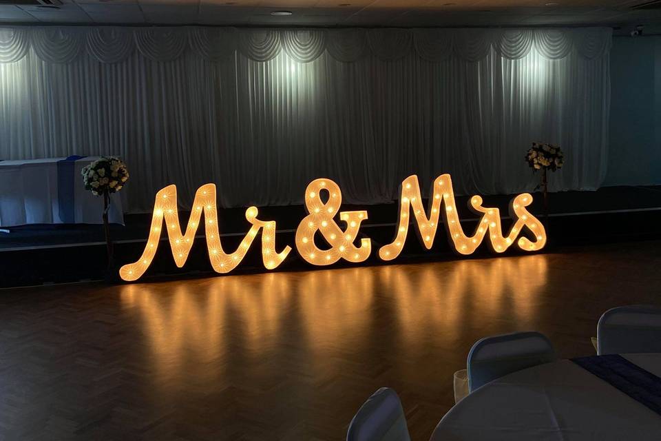 Mr & Mrs beautifully glowing