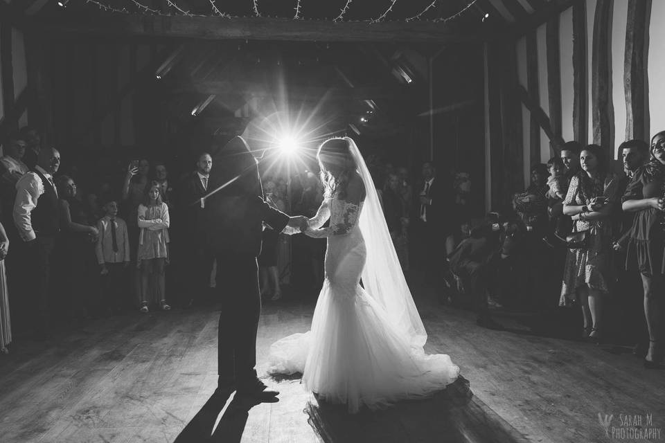 Black and white first dance