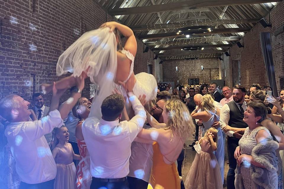 Lifting the bride