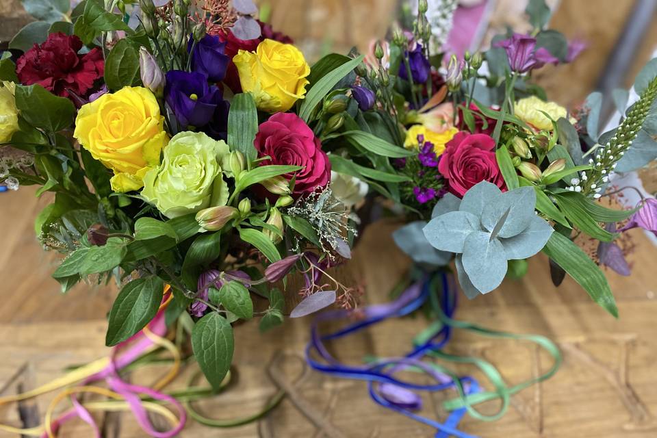 Rainbow flowers