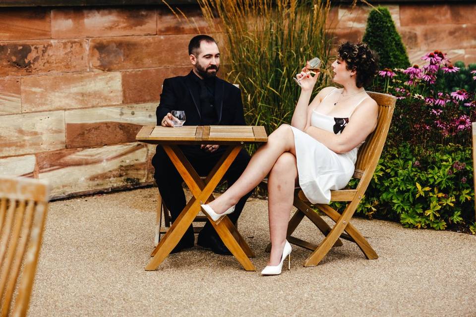 Couple drinking wine