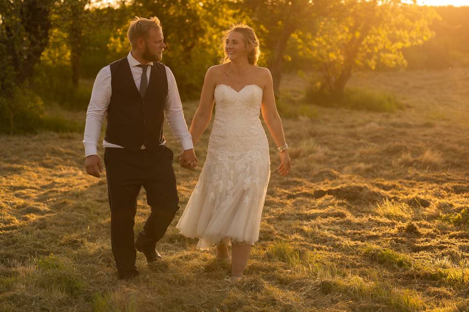 Sunset couples portrait