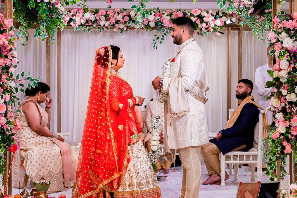 Beautiful couple at their ceremony