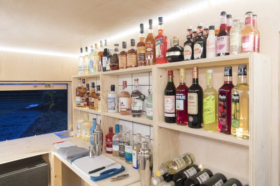 Fully stocked bar