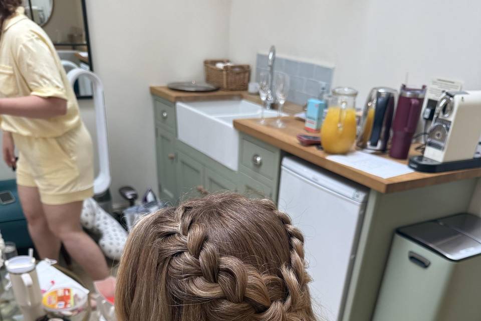 Braided half up