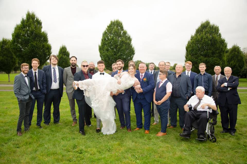 Lifting the bride