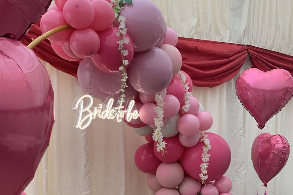 Wedding shower balloon display