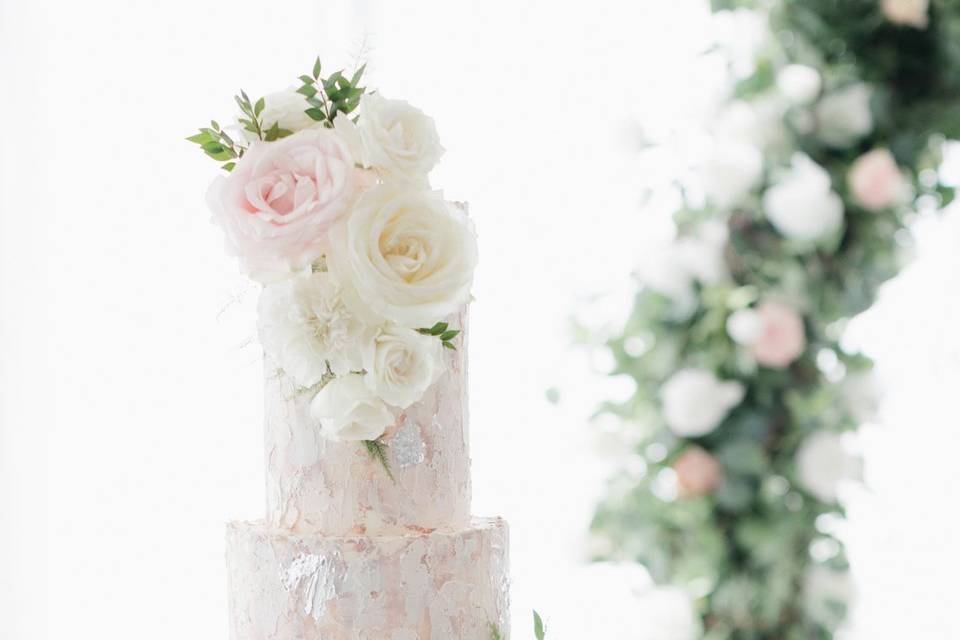 Textured Watercolour Cake pink