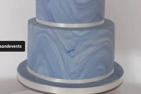 Marble blue cake
