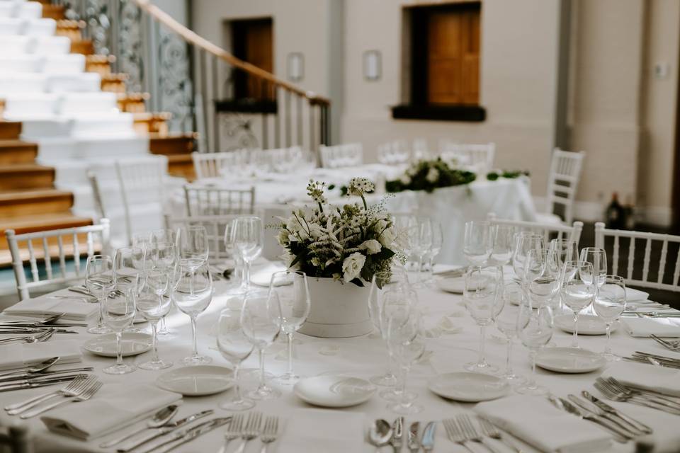 Hatbox Centrepiece Arrangement