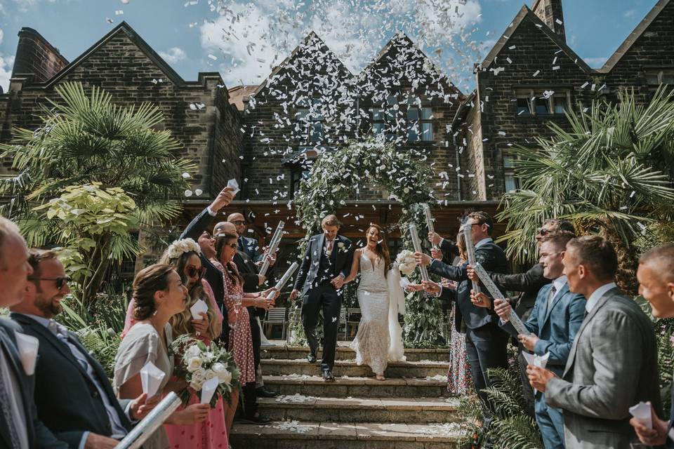 Confetti on Steps