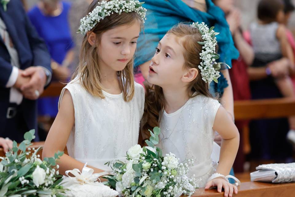 The bride's bridesmaids