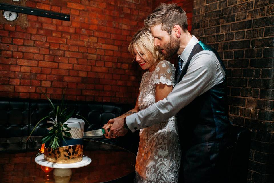 Cutting the cake