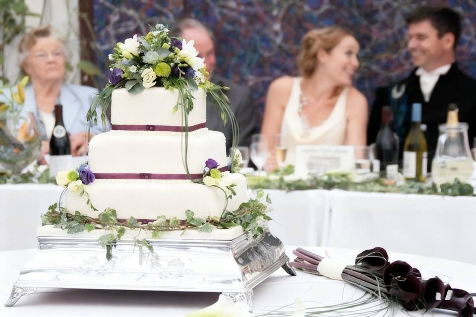 Tiered floral cake