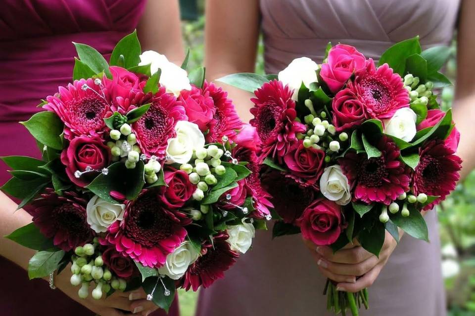 Gerbera and Rose Bouquets