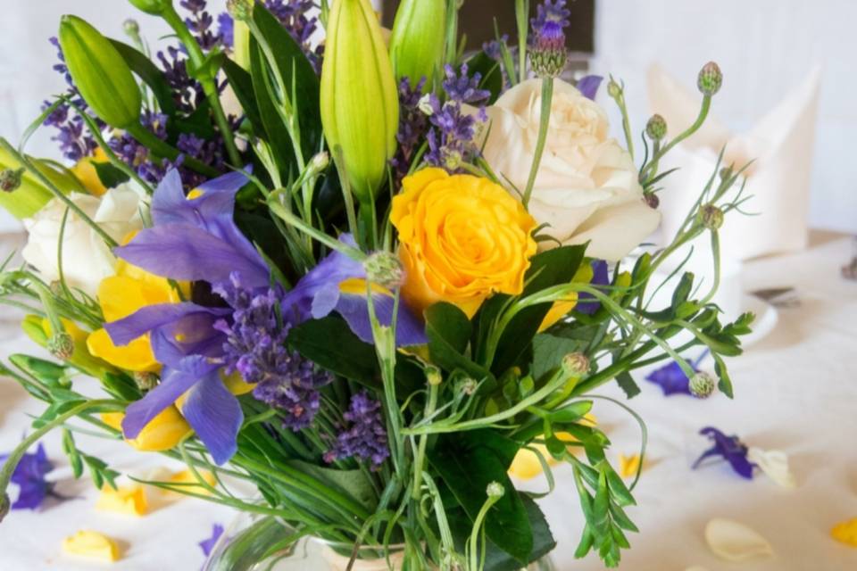 Fish bowl table centrepiece
