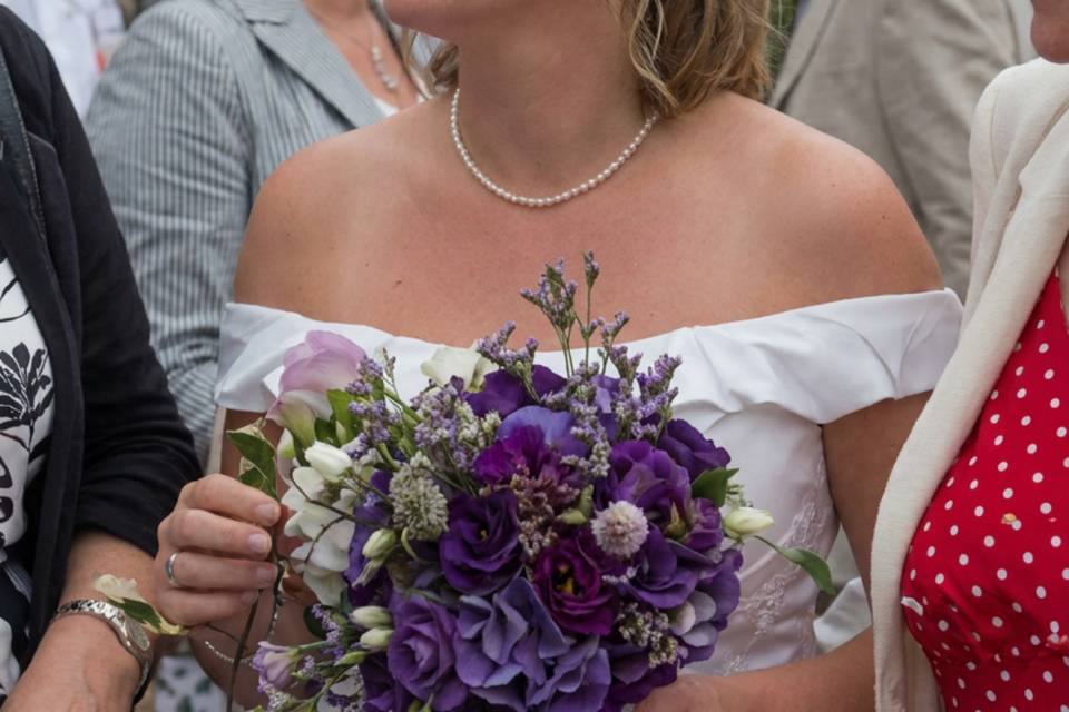 Purple Lisianthus bouquet