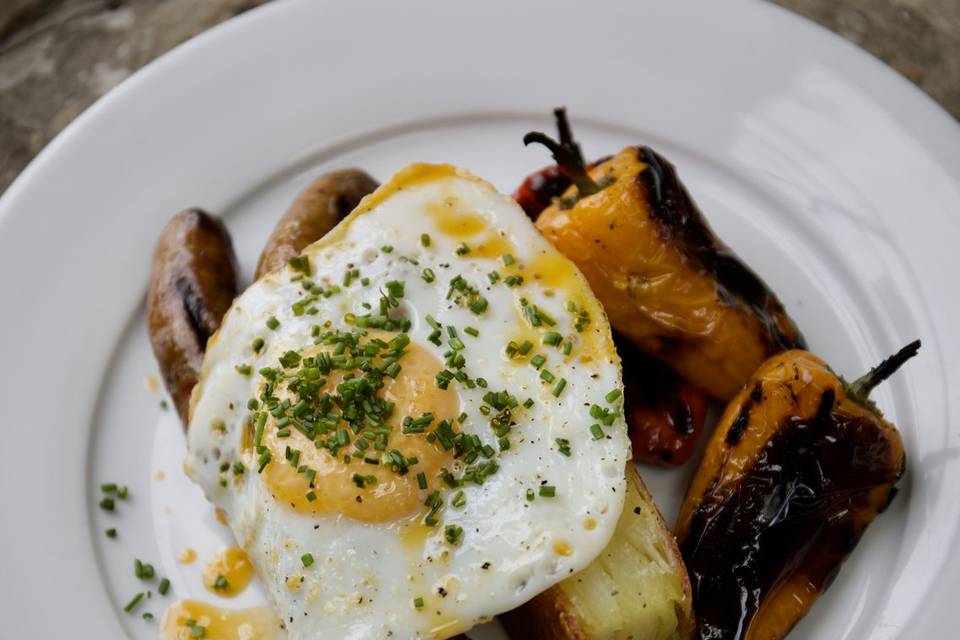 Mutton sausage with potato