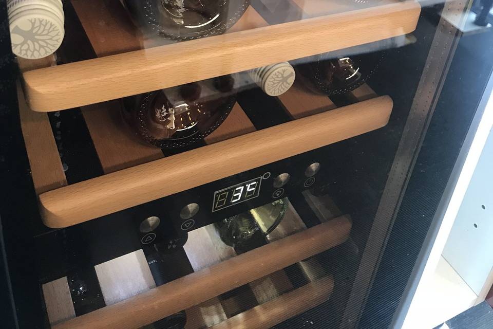 Wine fridges in action