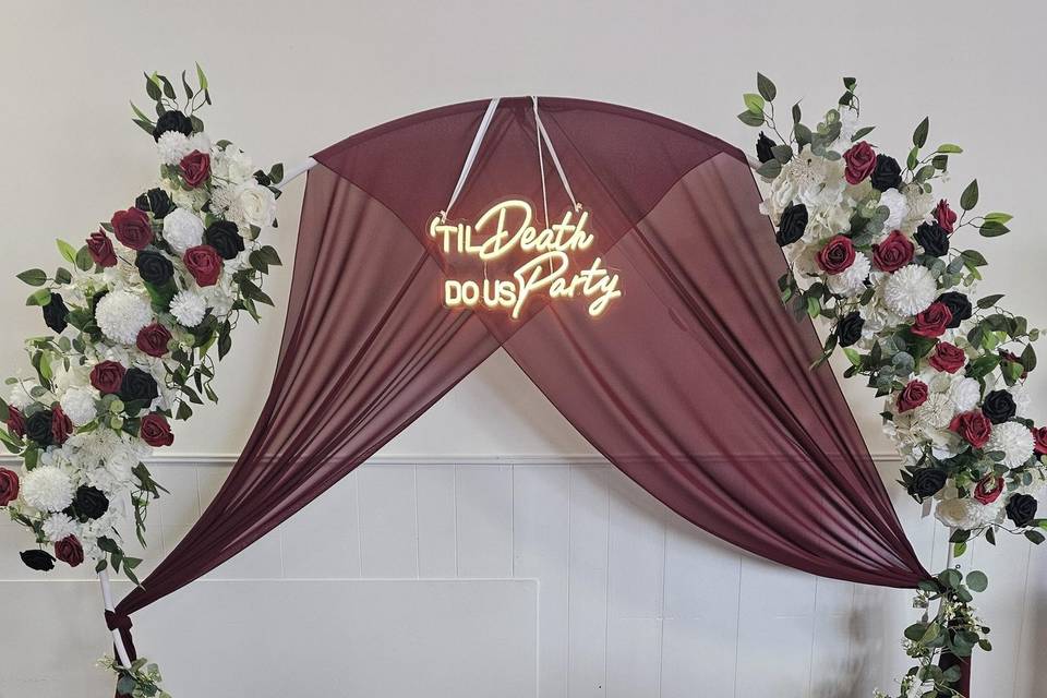 Hoop backdrop