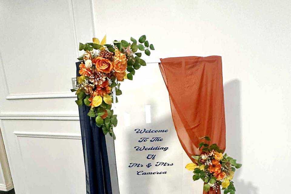 Luxury welcome sign