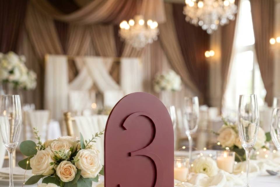 Classic Table Number Sign