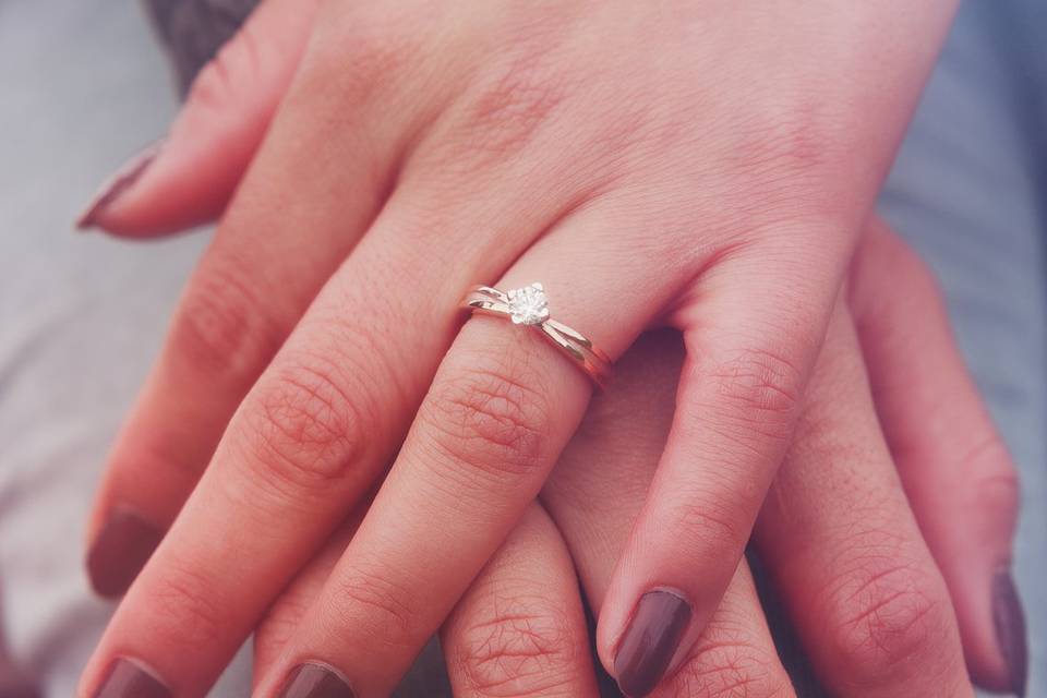 Closeup on Engagement Ring