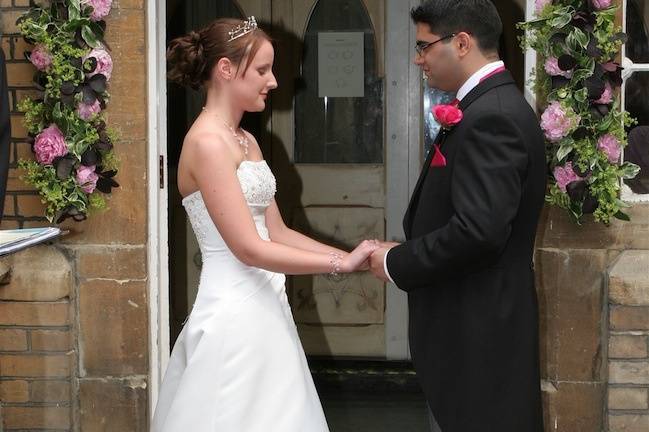 Fun wedding photo