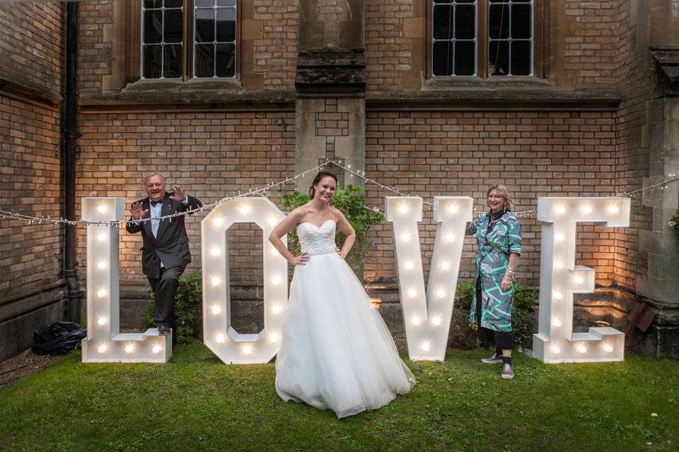 Fun wedding photo