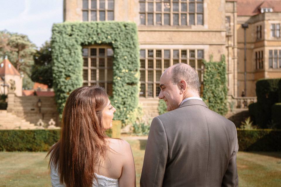 Couple looking at each other