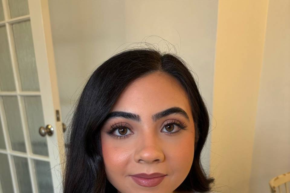 Soft romantic bridal glam