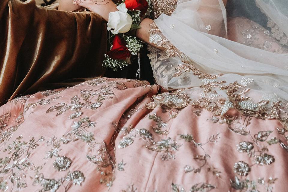 Bride using booth