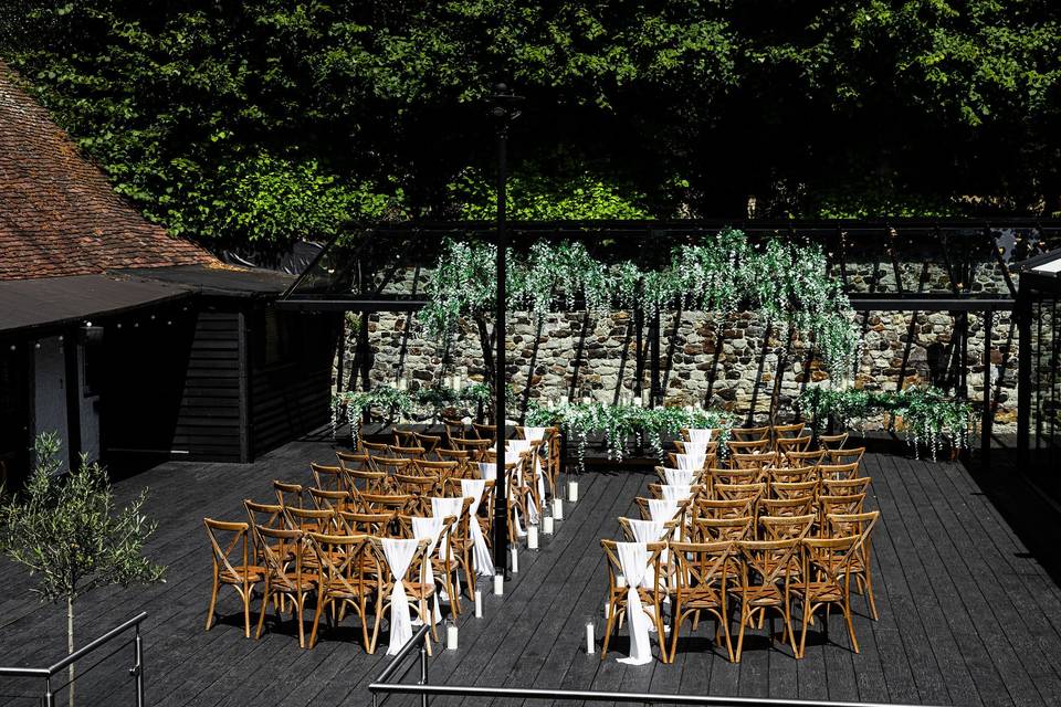 The terrace