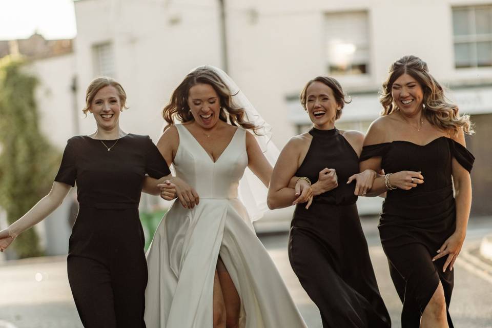 White and black dresses