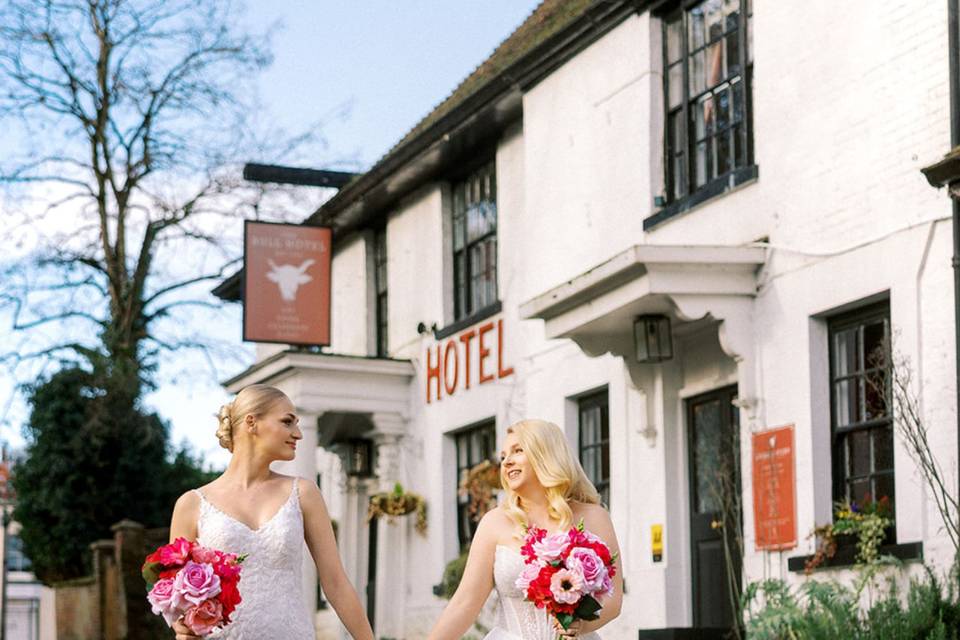 Pink romantic wedding