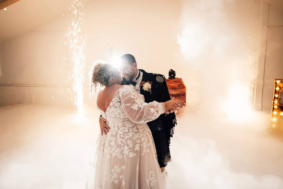 Dry ice & indoor fireworks