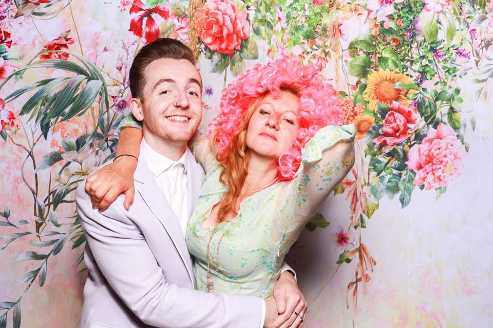 Floral Backdrop Photo Booth