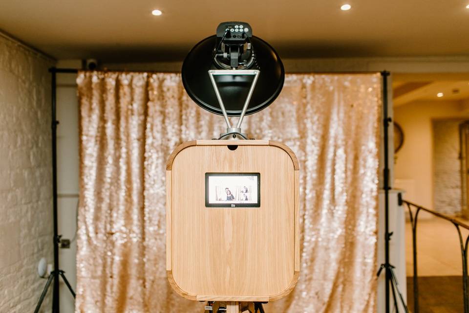 Wooden photo booth